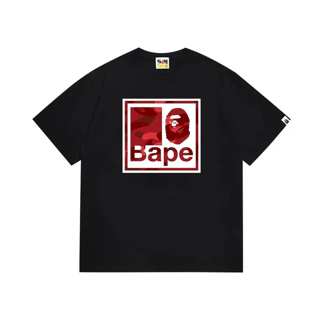 BAPE Graphic Tee Red Camo Box Logo