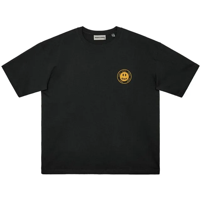 Drew House Smiley Tee Black with Yellow Logo