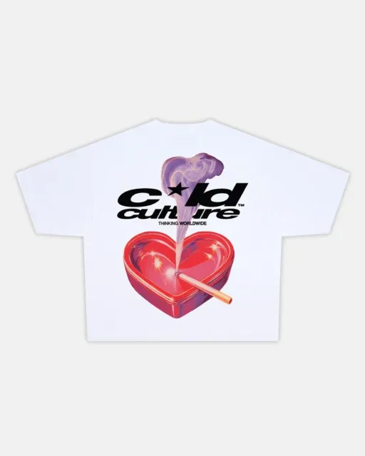 Heart-shaped ashtray-white