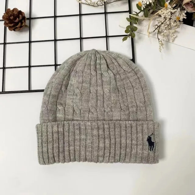 Polo Ralph Lauren Cable Knit Beanie Heather Grey