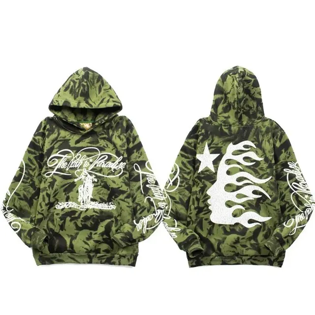 Gallery Dept. Hoodie Camouflage Print with Embroidered Graphics