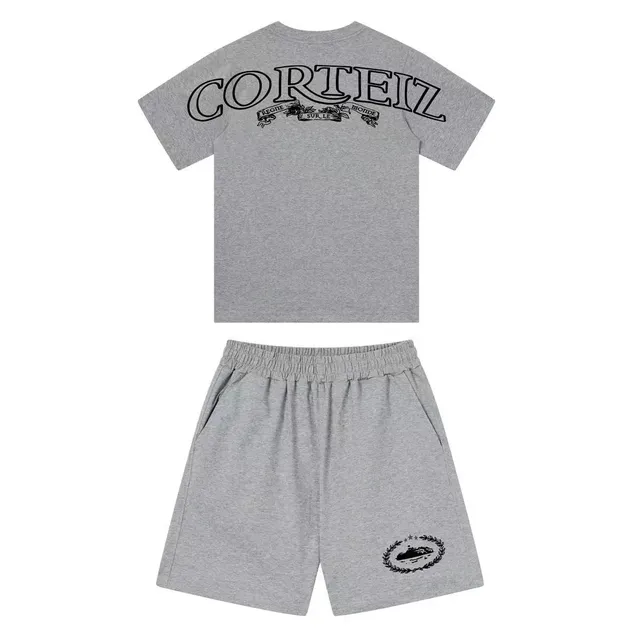 Corteiz T-Shirt & Shorts Set Logo Print