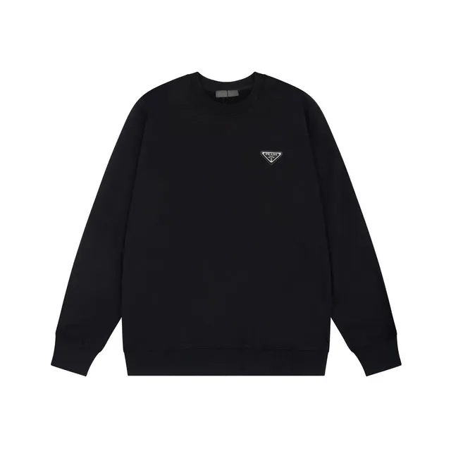 Prada Crewneck Sweatshirt Triangle Logo