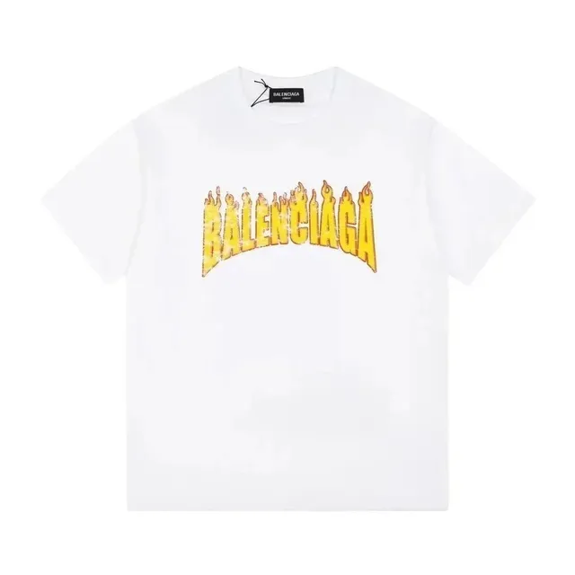 Balenciaga Flame Logo T-Shirt Flame Print