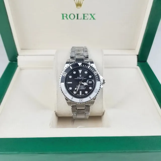 Rolex Submariner Date Black Dial with White Bezel