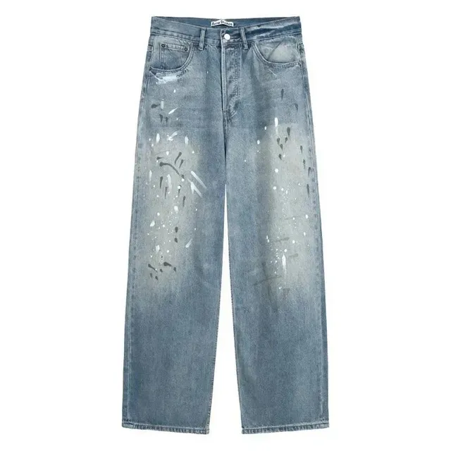 Acne Studios Paint Splatter Jeans Distressed Wash