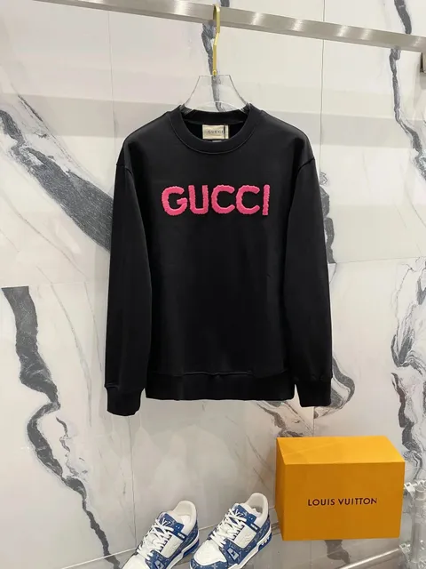 Gucci Crewneck Sweatshirt Pink Embroidered Logo