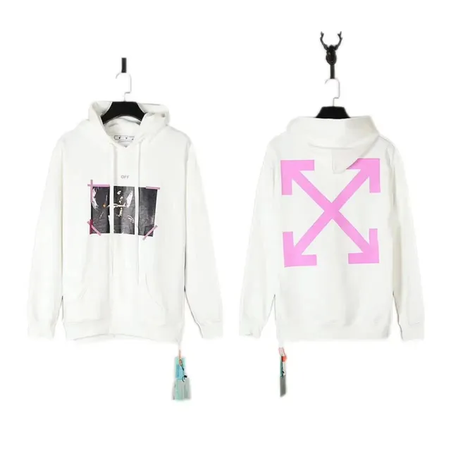 Off-White Hoodie Pink Arrow Print