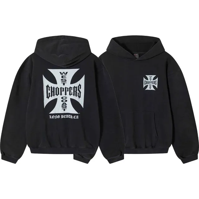 West Coast Choppers Hooded Sweatshirt Iron Cross Logo