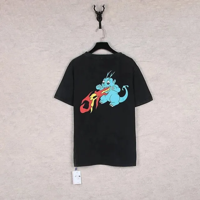 BAPE Shark Tee Blue Dragon Flame Print
