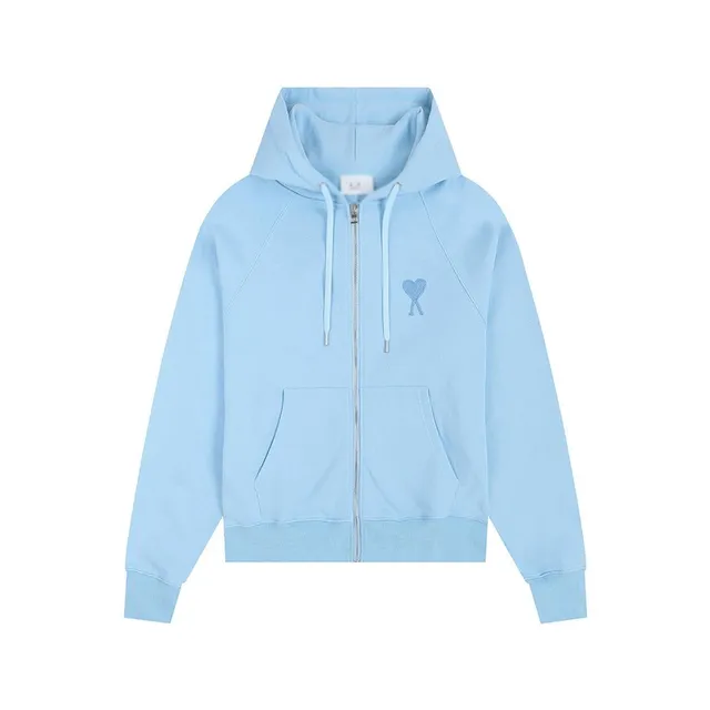 Maison Margiela Zip-Up Hoodie Light Blue