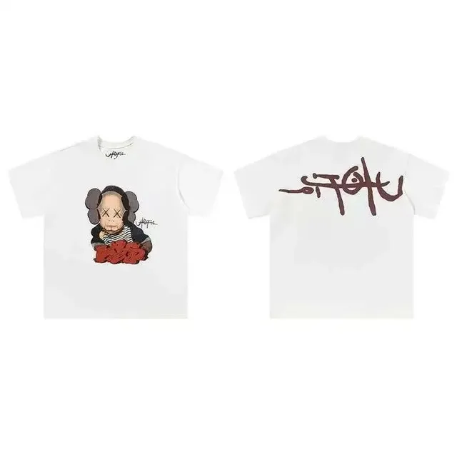 Graphic Tee KAWS Companion with Roses