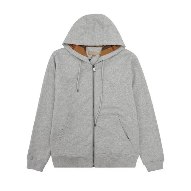 Burberry Zip-Up Hoodie Check Lining