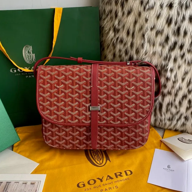 Goyard Saint Louis PM Red Chevron Canvas