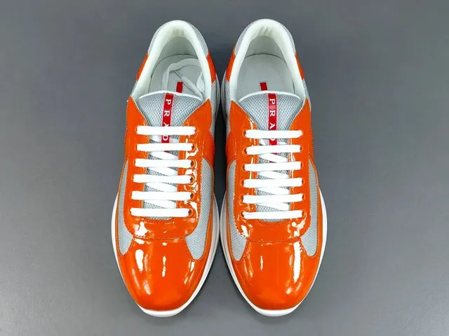 Prada Linea Rossa Trainer Orange Patent