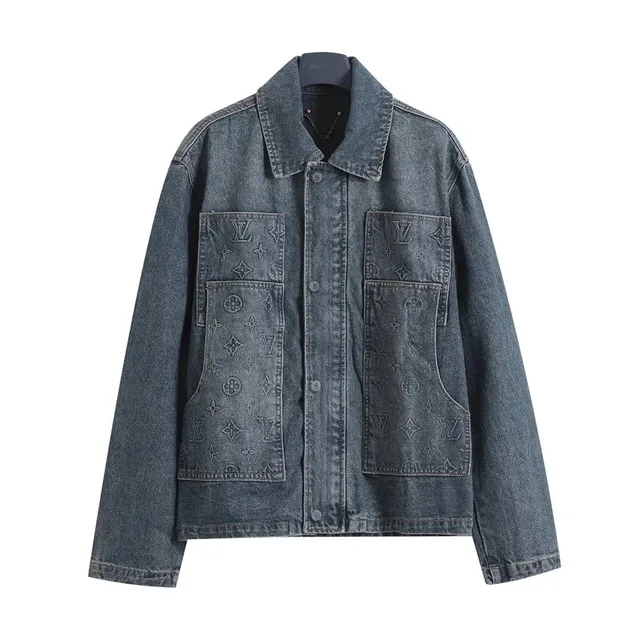 Louis Vuitton Denim Jacket Monogram-Embossed
