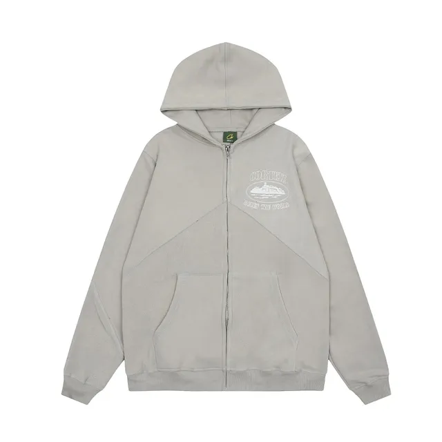 Corteiz Zip-Up Hoodie Rules The World Graphic