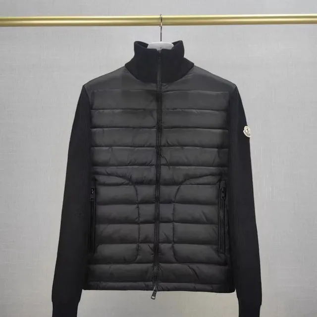 Moncler Knit-Sleeve Puffer Jacket