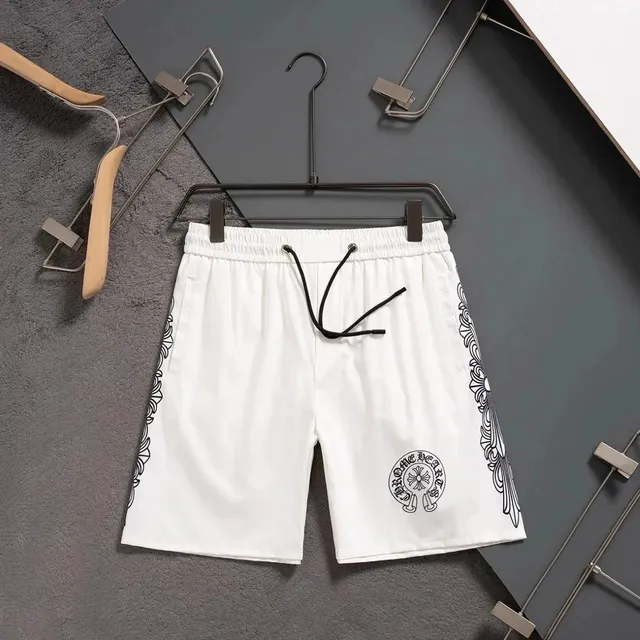 Drawstring Shorts Chrome Hearts Logo Print