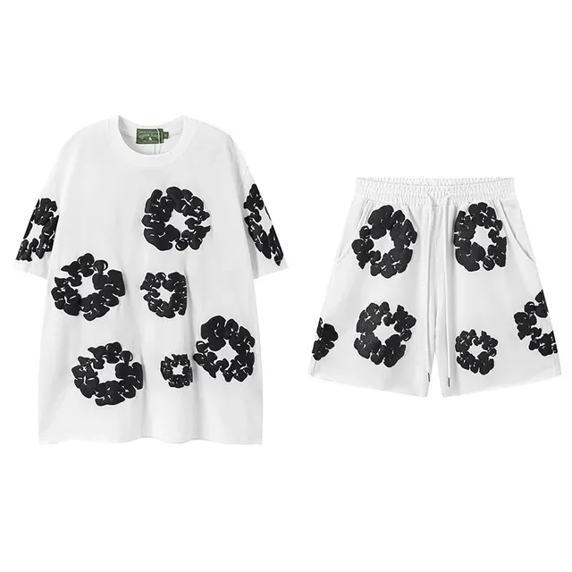 Gallery Dept. Floral Print Set Black Floral on White