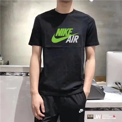 Nike Air T-Shirt Black with Volt Swoosh