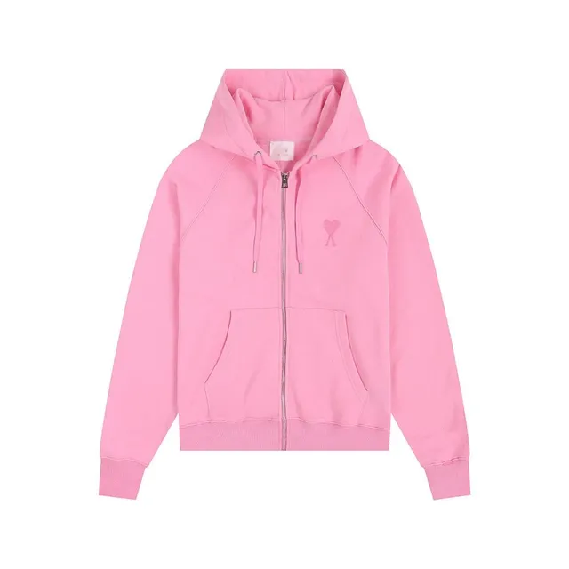 Amiri Zip-Up Hoodie Heart Embroidery