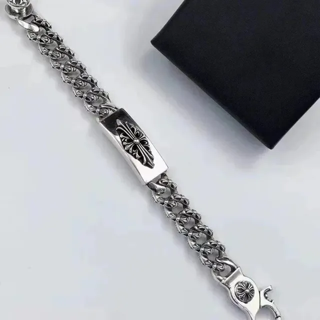 Chrome Hearts Cross Link Bracelet Classic Cross Plate