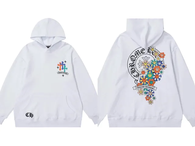Chrome Hearts Hoodie Floral Cross Print