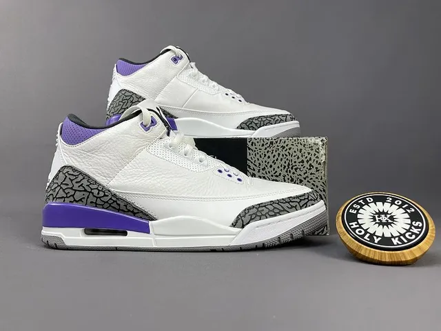 Air Jordan 3 White Purple