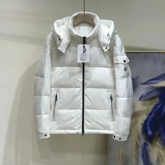 Moncler Short Puffer Jacket Matte White