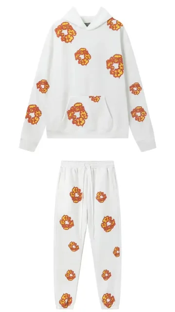 Balenciaga Flower Print Hoodie and Joggers Set All-Over Floral Motif