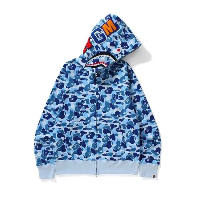BAPE Shark Hoodie Blue Camo