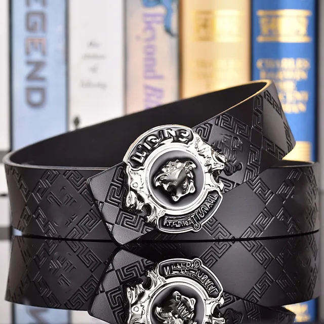 1 # Silver Buckle+Antique Medusa Black