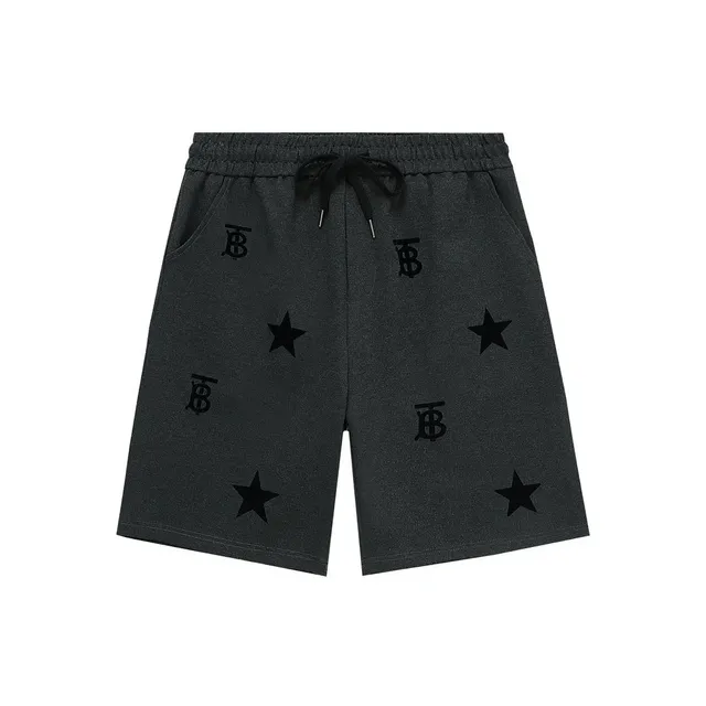 Burberry Monogram Star Shorts Black with TB Logo and Stars