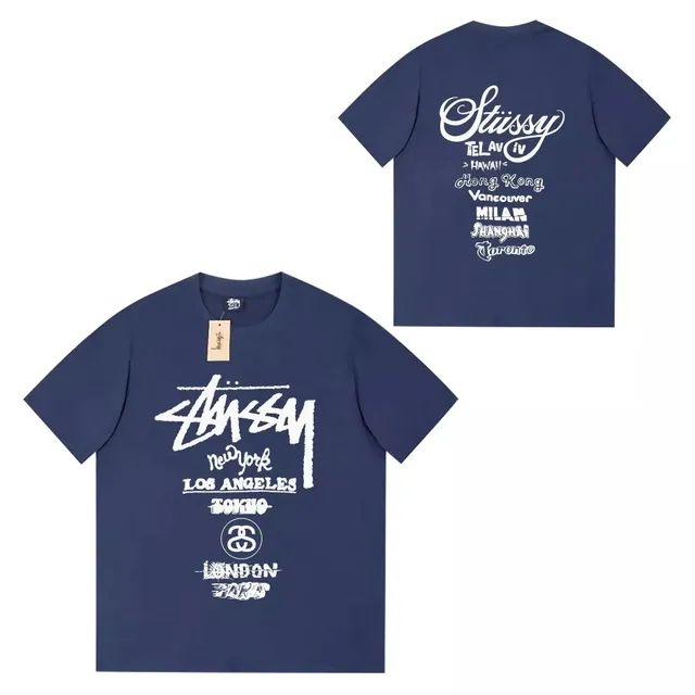 Stüssy Graphic T-Shirt World Cities Print