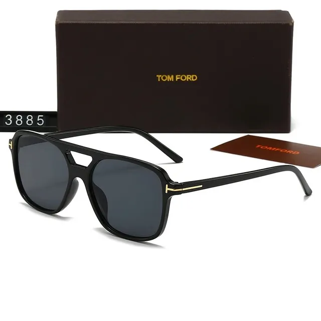 Tom Ford Aviator Sunglasses Black Frame with Gold Accents
