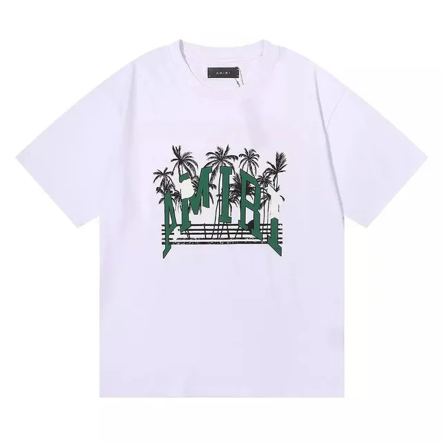 Amiri Graphic Tee Palm Tree Logo
