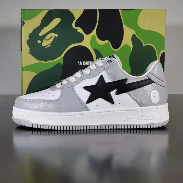 BAPE Shark Low Grey Camo