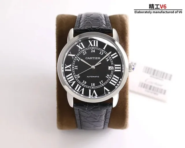 Cartier Tank Française Black Dial with Roman Numerals