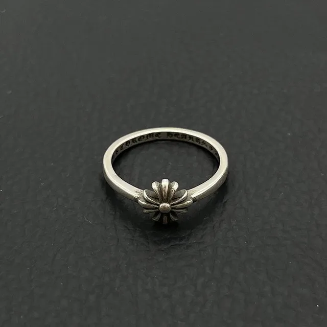 Chrome Hearts Cross Flower Ring Silver