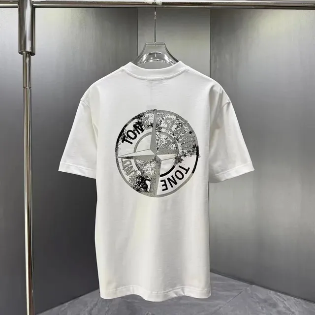 Stone Island T-Shirt Compass Logo Print