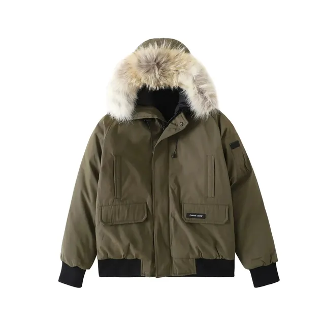 Canada Goose Bomber Jacket Olive with Fur Trim