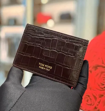 Tom Ford Card Holder Crocodile-Embossed