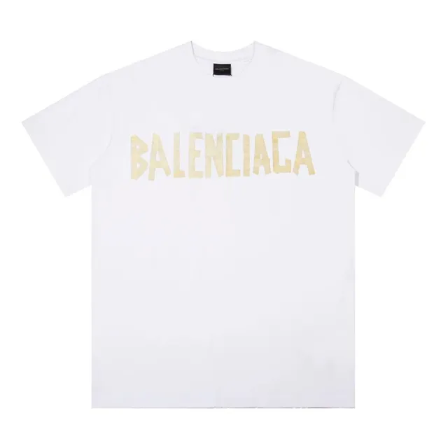 Balenciaga Logo T-Shirt Gold Print