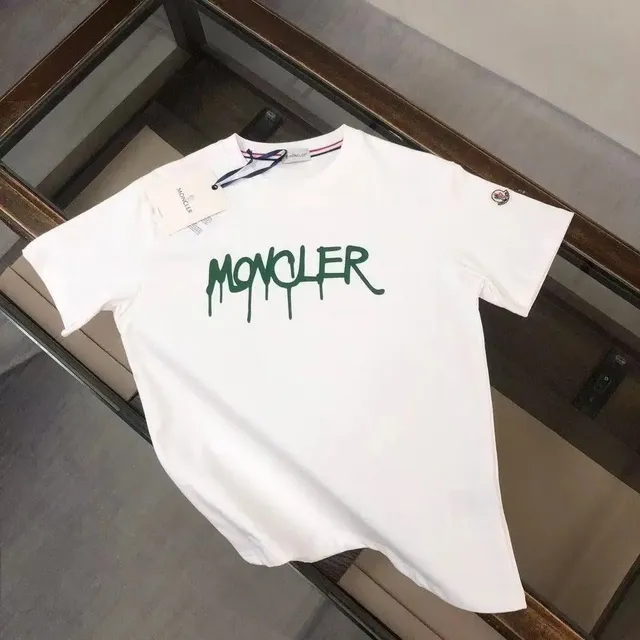 Moncler Logo Print T-Shirt Dripping Logo