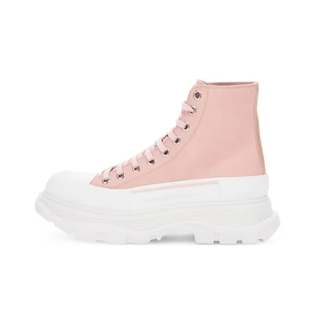 Alexander McQueen High-Top Sneaker Pink Canvas