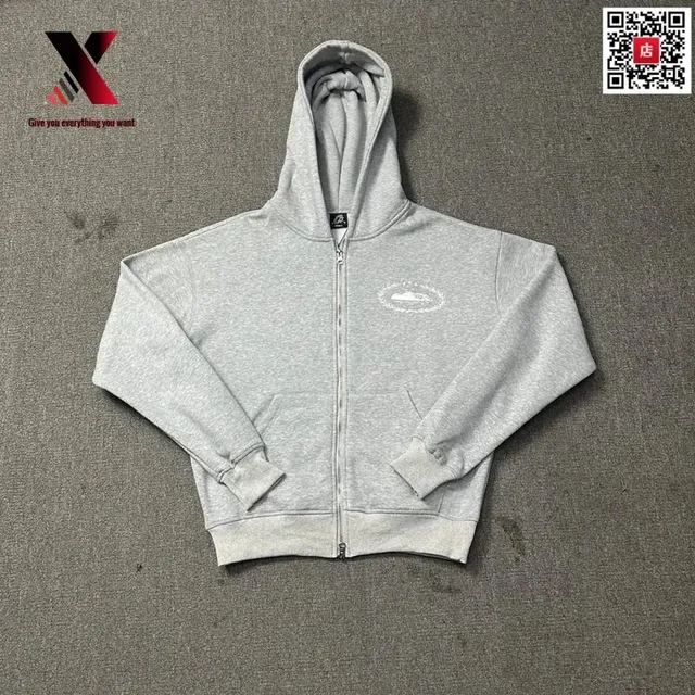 Zip-Up Hoodie Heather Grey