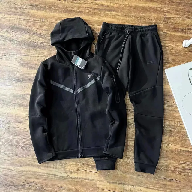 Nike Tech Fleece Hoodie and Joggers All Black