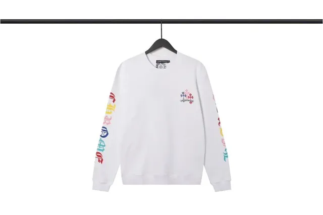 Chrome Hearts Crewneck Sweatshirt Rainbow Logo Sleeve
