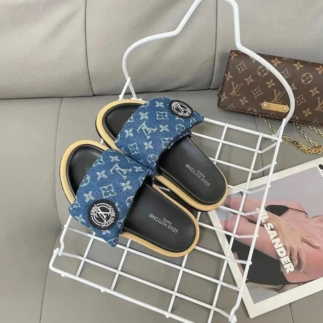 Louis Vuitton Slide Sandal Monogram Denim